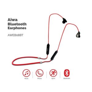 Aiwa Rechargeable Sports Bluetooth Earphones | Model AWEB08BT