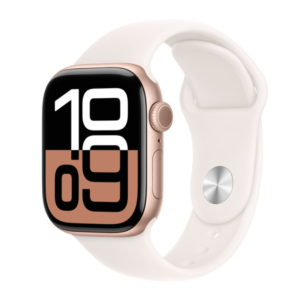 Apple Watch Series 10 GPS 42mm Rose Gold Aluminum Case with Light Blush Sport Band S M