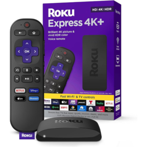 Roku Express 4K+ (2022) | Streaming Player | HD/4K/HDR | Roku Voice Remote with TV Controls