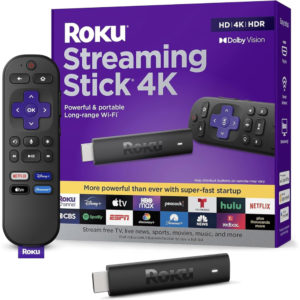 Roku Streaming Stick 4K | Streaming Device 4K/HDR/Dolby Vision with Voice Remote and TV Controls