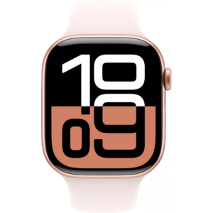 Apple Watch Series 10 GPS 42mm Rose Gold Aluminum Case with Light Blush Sport Band M L