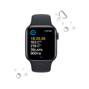 Apple Watch SE 2nd Gen GPS 40mm Smartwatch with Midnight Aluminum Case with Midnight Sport Band S/M Fitness & Sleep Tracker Crash Detection Heart Rate Monitor