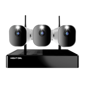 Night Owl 10 Channel 4K Wi-Fi NVR | 1TB Hard Drive | 3 Wire-Free 1080p HD Spotlight Cameras | Home Security System