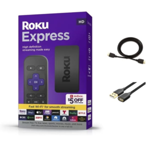 Roku Express (New, 2022) | HD Streaming Device | High-Speed HDMI Cable | Simple Remote | Fast Wi-Fi