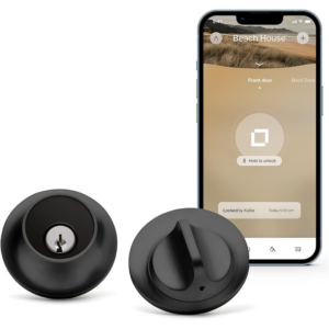 Level Lock Smart Lock | Keyless Entry Smartphone Access Bluetooth Enabled Works with Apple HomeKit Matte Black