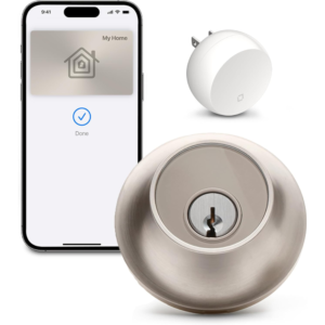 Level Lock Smart Lock | Keyless Entry Smartphone Access Bluetooth Enabled Works with Ring and Apple HomeKit Satin Nickel